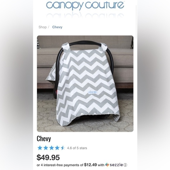 The Original Carseat Canopy by Canopy Couture In Very Good Condition - Picture 8 of 8